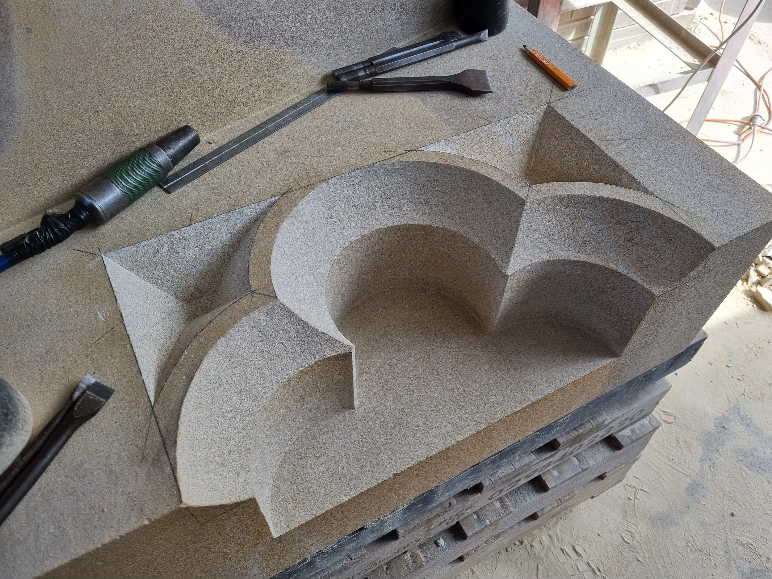 Stonemasonry landscaping project
